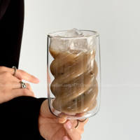 dirty coffee cup, double-layer insulated high borosilicate glass cup, ice American Australian white latte cup, water cup, juice cup thumbnail 5