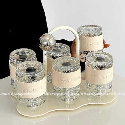 客厅待客喝水杯子套装隔热防烫杯