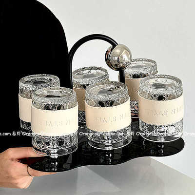 复古黑客厅待客喝水杯子套装