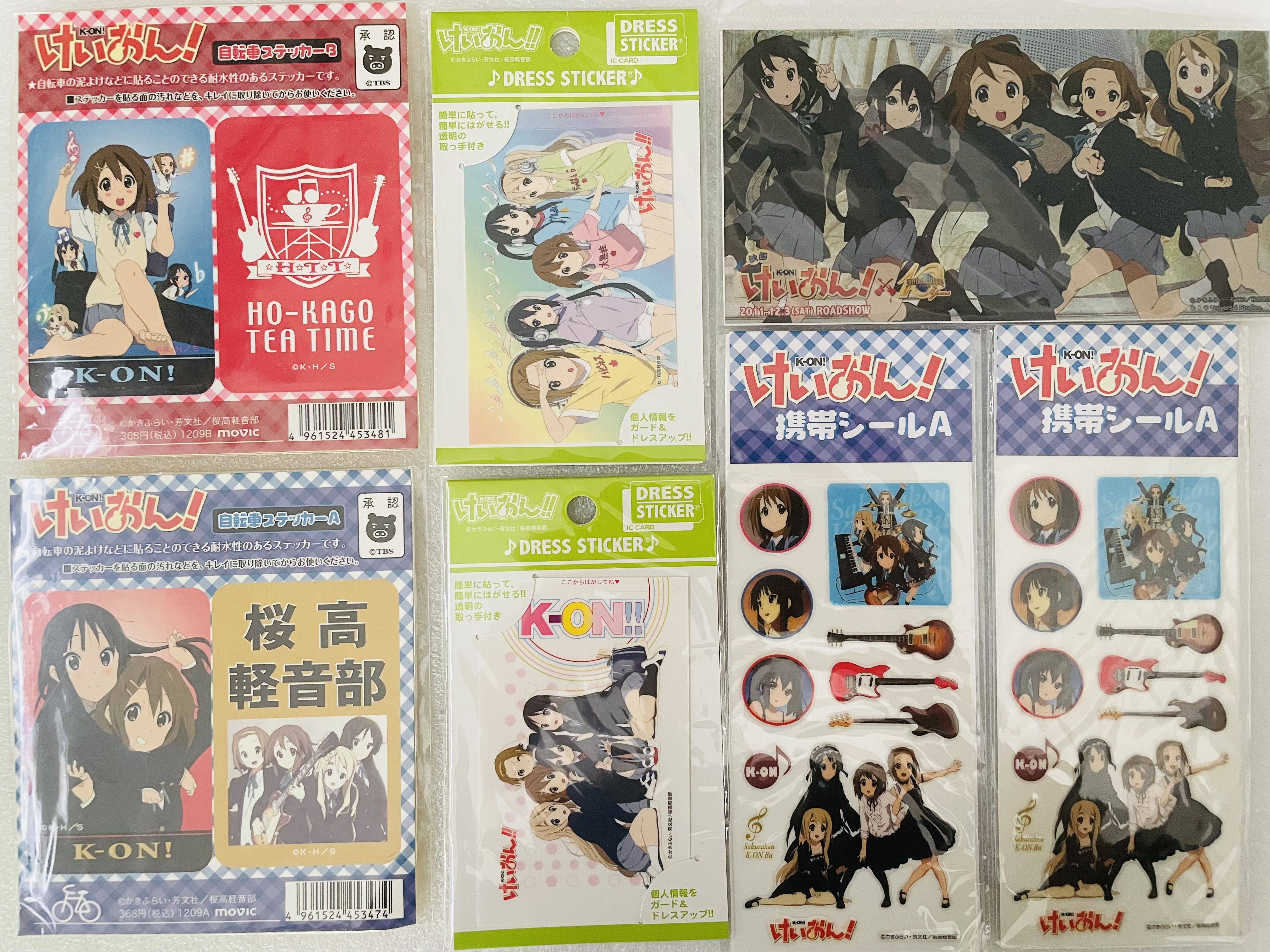 日版正品 轻音少女 kon! 平泽唯秋山澪中野梓 周边 贴纸set 现货