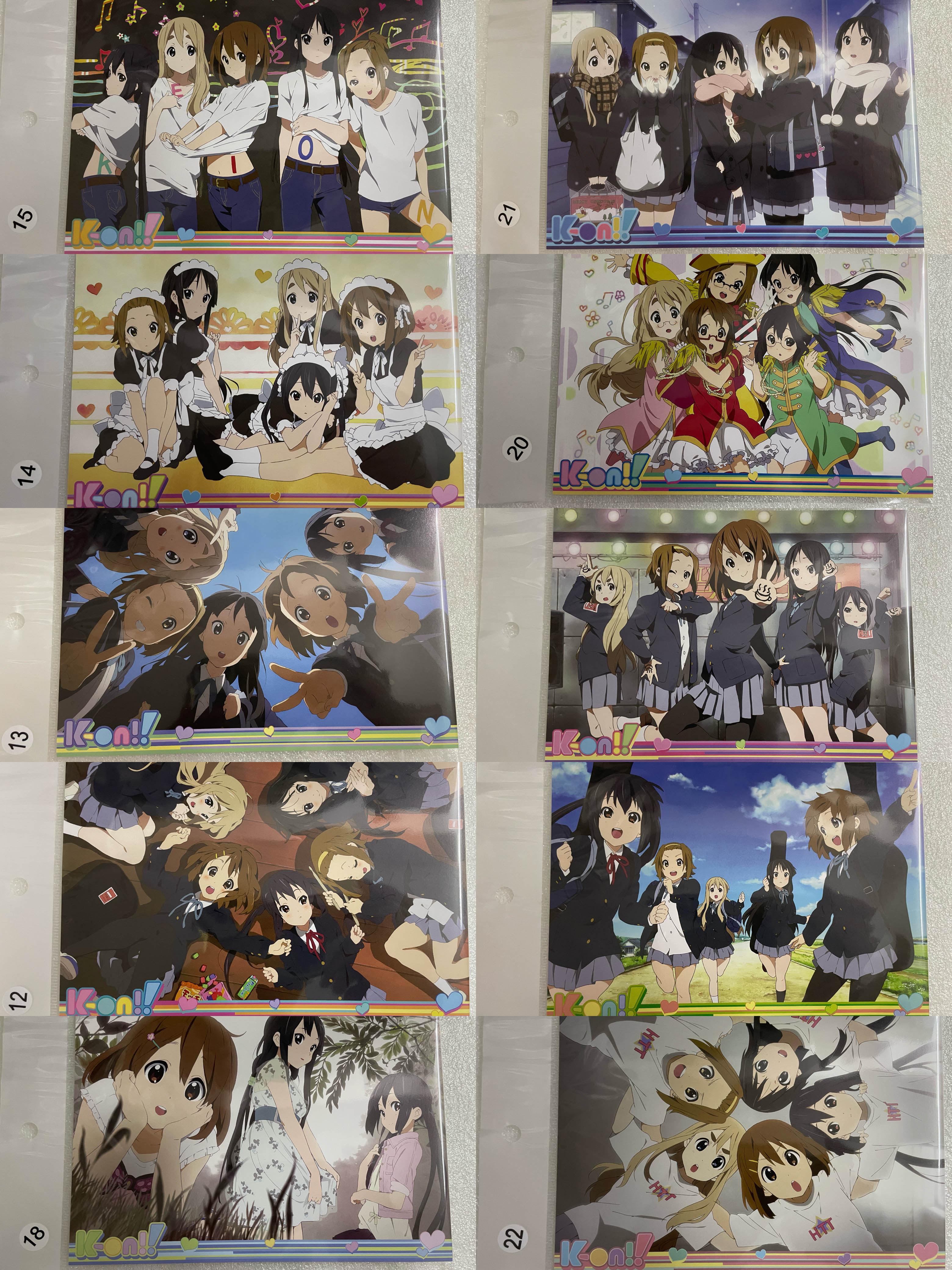 日版正品 轻音少女 k-on! 平泽唯 秋山澪动漫周边明信片相片卡片