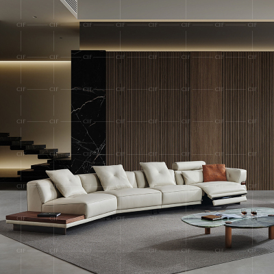 零靠墙电动功能沙发现代简约大小户型2.5mm全青真皮三四人位异型