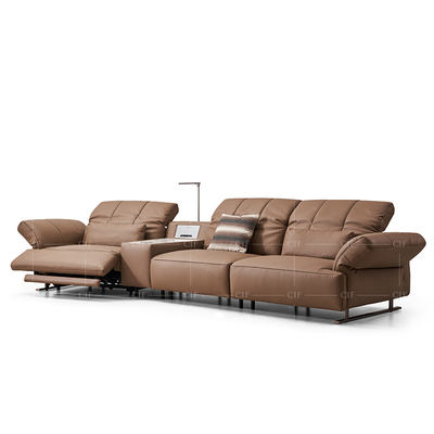 意式极简2.5mm全青皮电动沙发豪华别墅大平层客厅伸缩功能沙发床