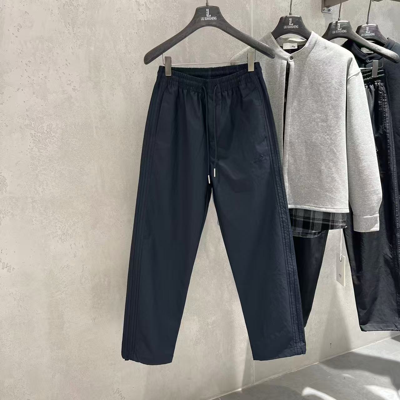 高品质纯色休闲裤直筒垂感阔腿裤