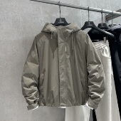 连帽羽绒服男简约日系白鸭绒保暖外套户外冲锋衣 厚款 实体同款 冬季