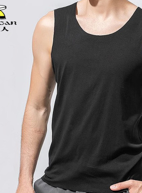 稻草人背心男士夏季薄款运动无痕坎肩跨栏宽松无袖t恤汗衫493101