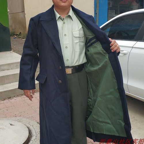 老式55-65呢子大衣　正品老货87将军呢羊绒大衣87海呢子藏青大衣