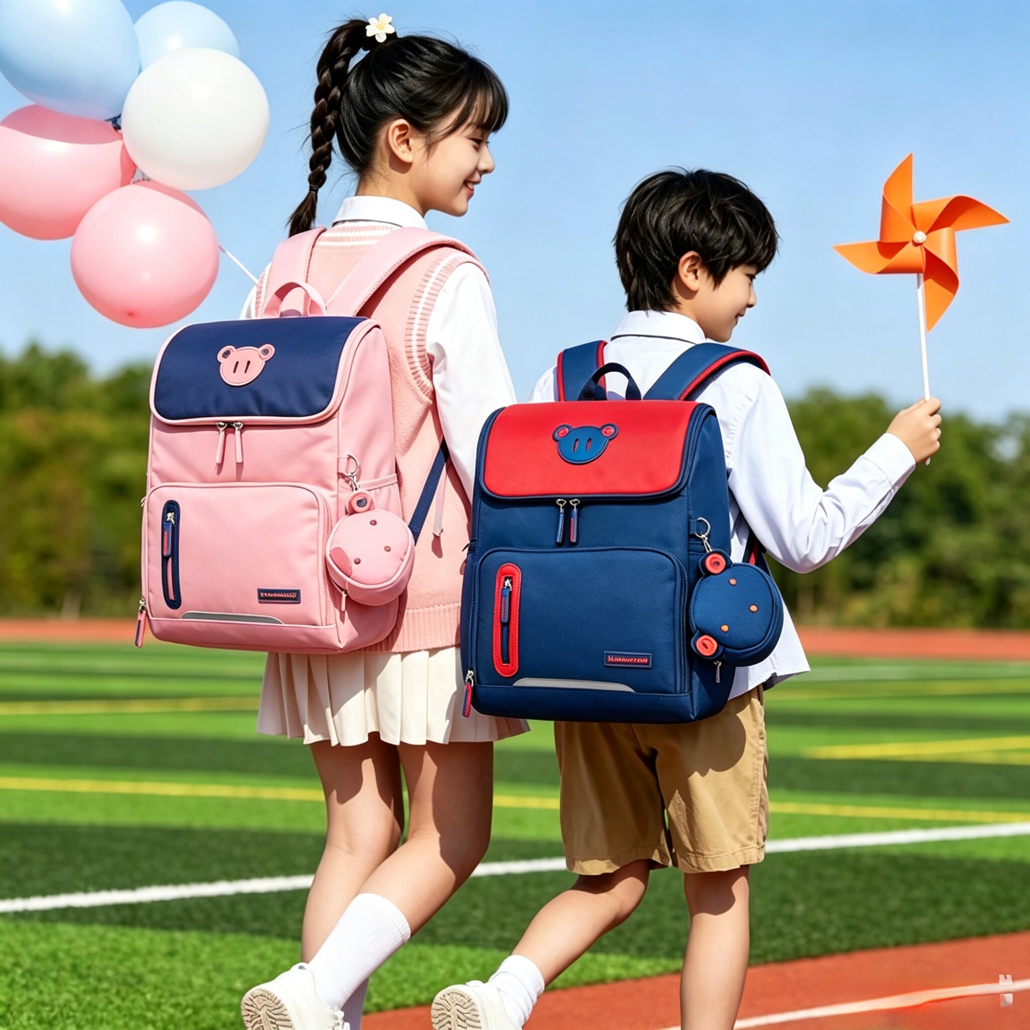 韩国小学生书包一到三到六年级高档轻便减负男女童书包1-3-6-12岁