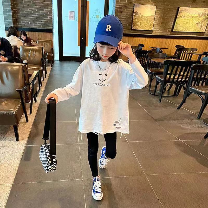 女童长袖加绒加厚打底衫