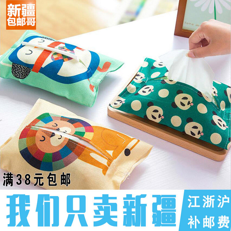 新疆包邮哥可爱布艺创意纸巾盒套 卡通纸巾套抽纸巾包卫生间布套|msdalam kategori penyatuan simpanan, Rumah Storage Appliances, set simpanan, set tuala - dari Buy2taobao.com untuk memberikan perkhidmatan ejen Taobao profesional membeli