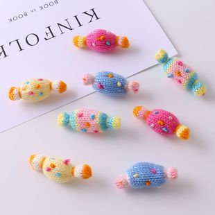 花 花蕾丝蝴蝶结diy配件毛绒卡通鞋 毛线糖果装 饰卡扣鞋