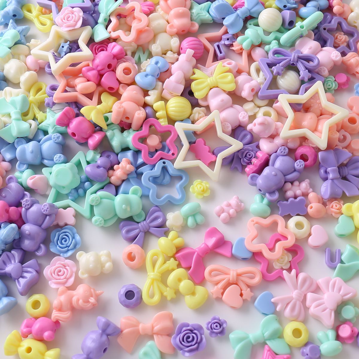 儿童手工春天色串珠DIY饰品材料