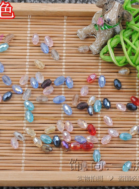 水晶菱形米珠手工项链串珠
