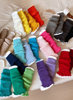 女童袜套秋冬儿童堆堆袜长筒袜针织保暖腿套宝宝小腿袜子
