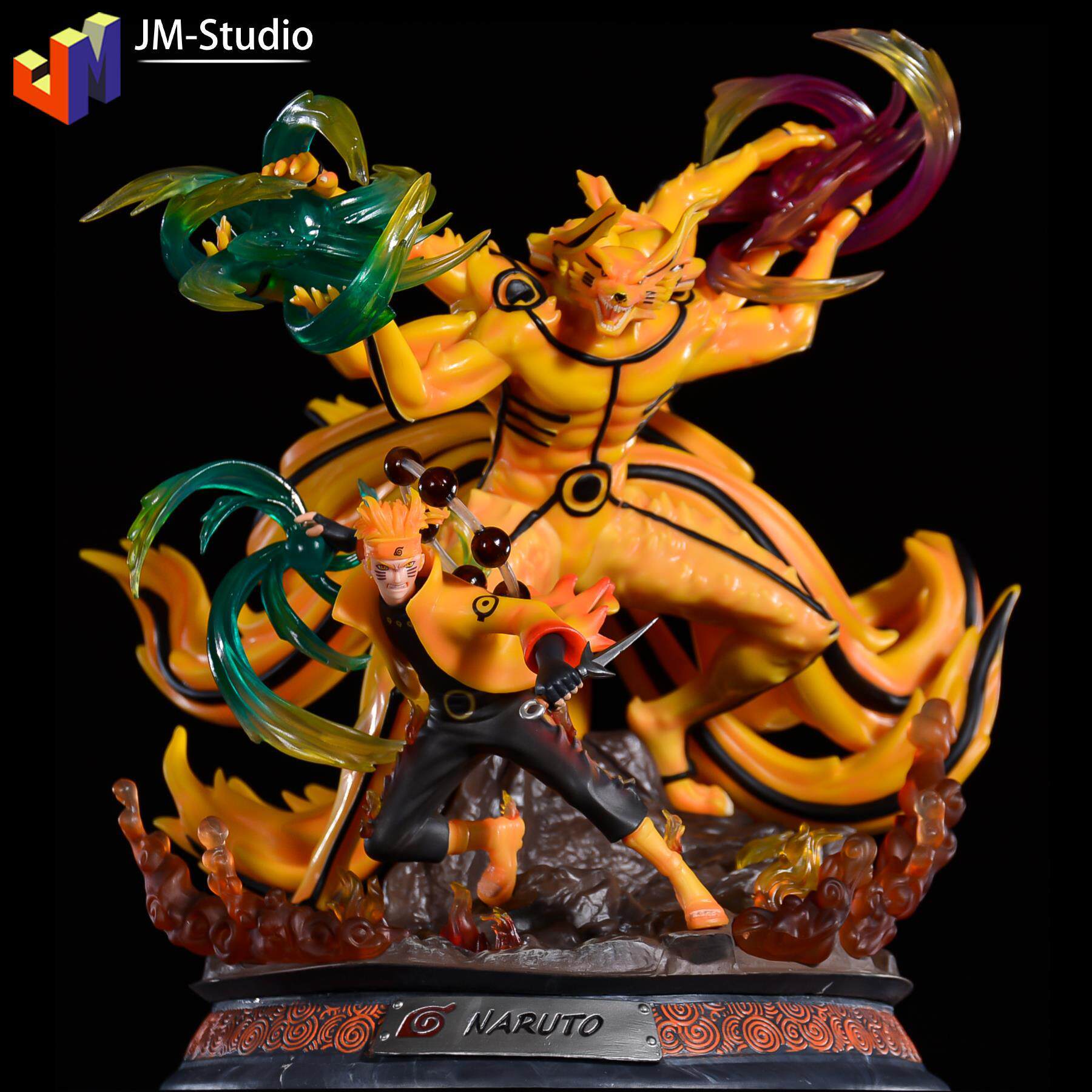 火影忍者gk强对决 六道仙人 九尾妖狐 鸣人手办 雕像 模型 摆件