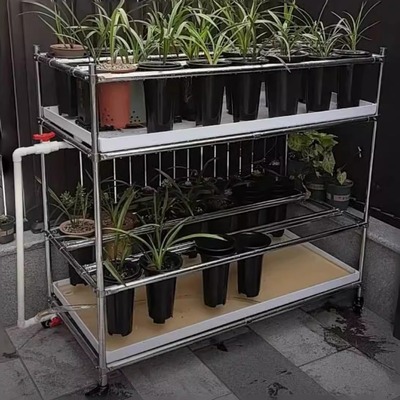 加厚可调节202不锈钢兰花架整体托水盘抗老化花架可移动可定做