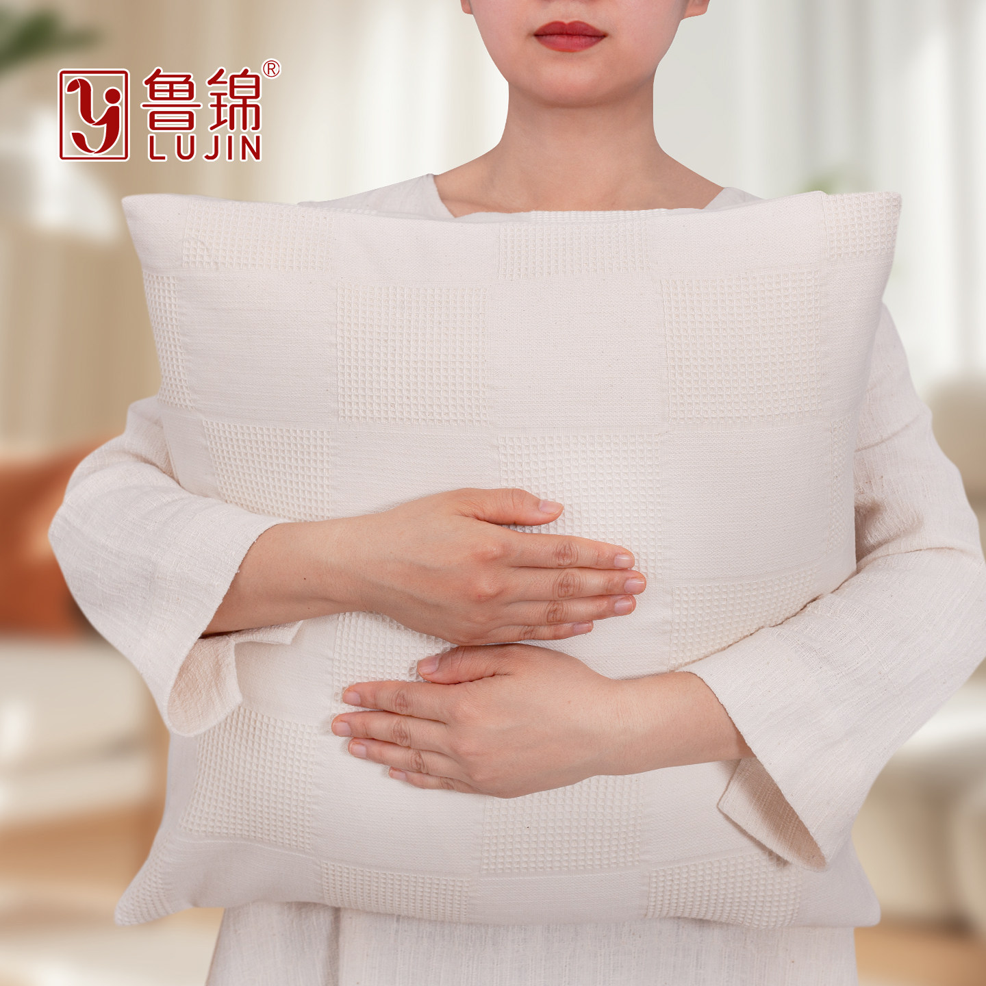 2025年新款床头靠枕抱枕床头靠背纯棉老粗布四季通用枕套沙发靠枕 - lujin旗舰店出品