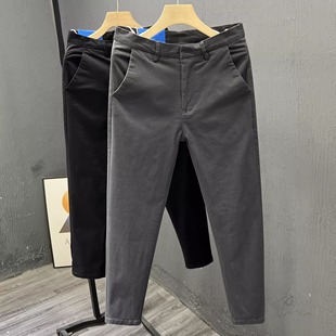 子纯棉宽松美式 男春秋chino裤 直筒九分潮 休闲裤 阿美咔叽复古工装
