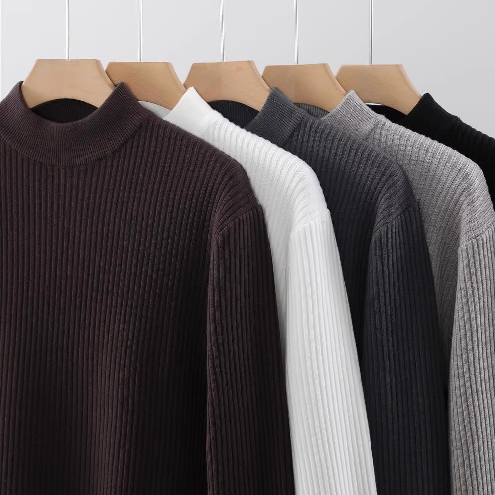 秋冬内搭男士保暖黑色新款套头