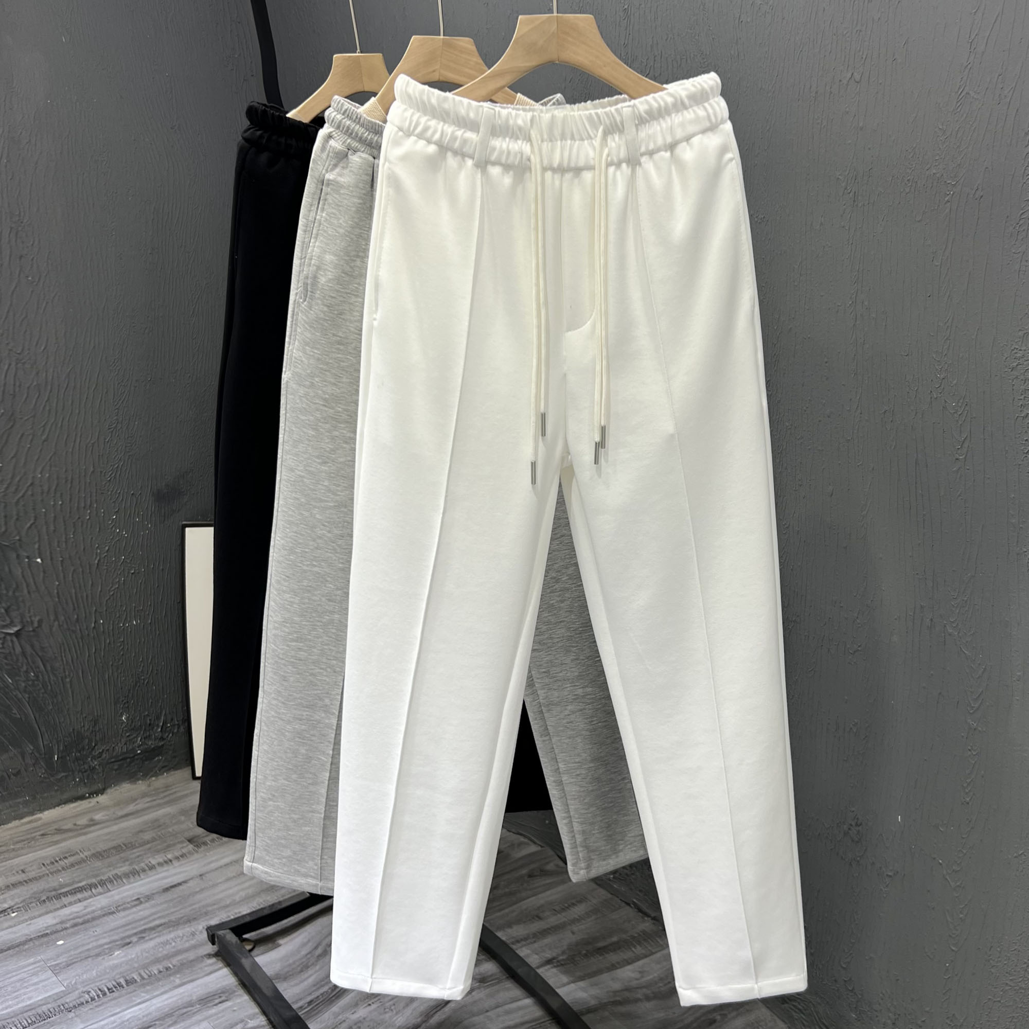 潮牌长裤直筒轻奢直筒休闲裤