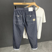 秋季 春秋潮牌宽松直筒九分2022新款 休闲男装 夏季 子 牛仔裤 长裤 男士