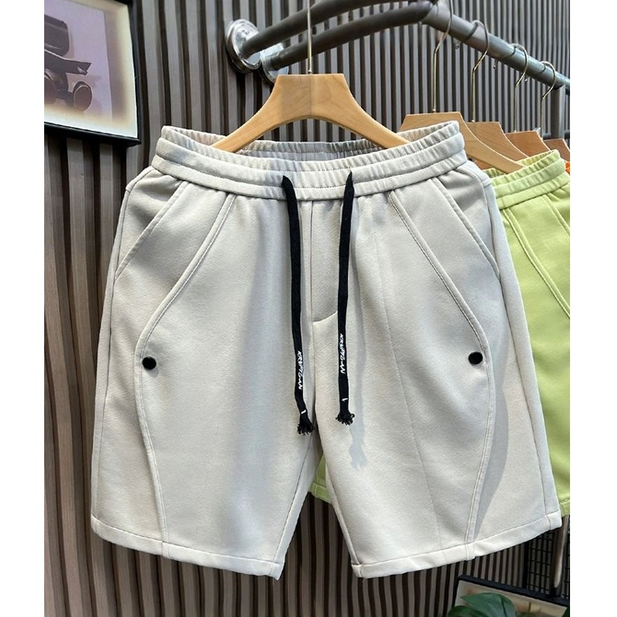 2025夏季新款多色纽扣拼接短裤