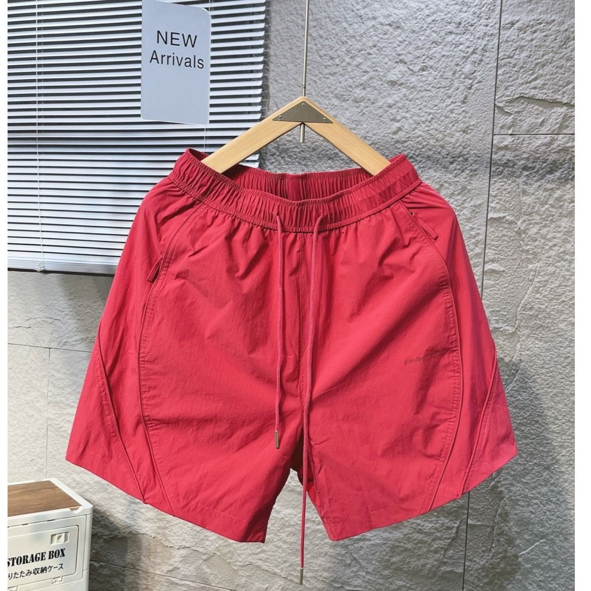 夏季新男士短裤松紧腰糖果色沙滩裤潮牌透气五分裤速干裤轻薄透气