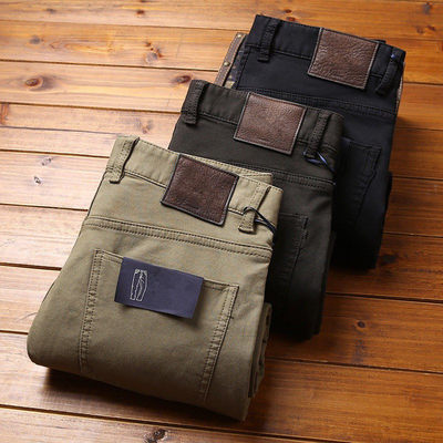 2026春秋纯棉厚款直筒男休闲裤