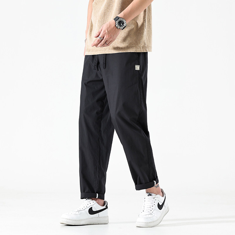 夏季薄款休闲裤男士日系简约直筒九分裤工装宽松冰感透气锥形裤男,男装,休闲裤,淘宝优惠券,粉丝福利购,淘宝优惠卷
