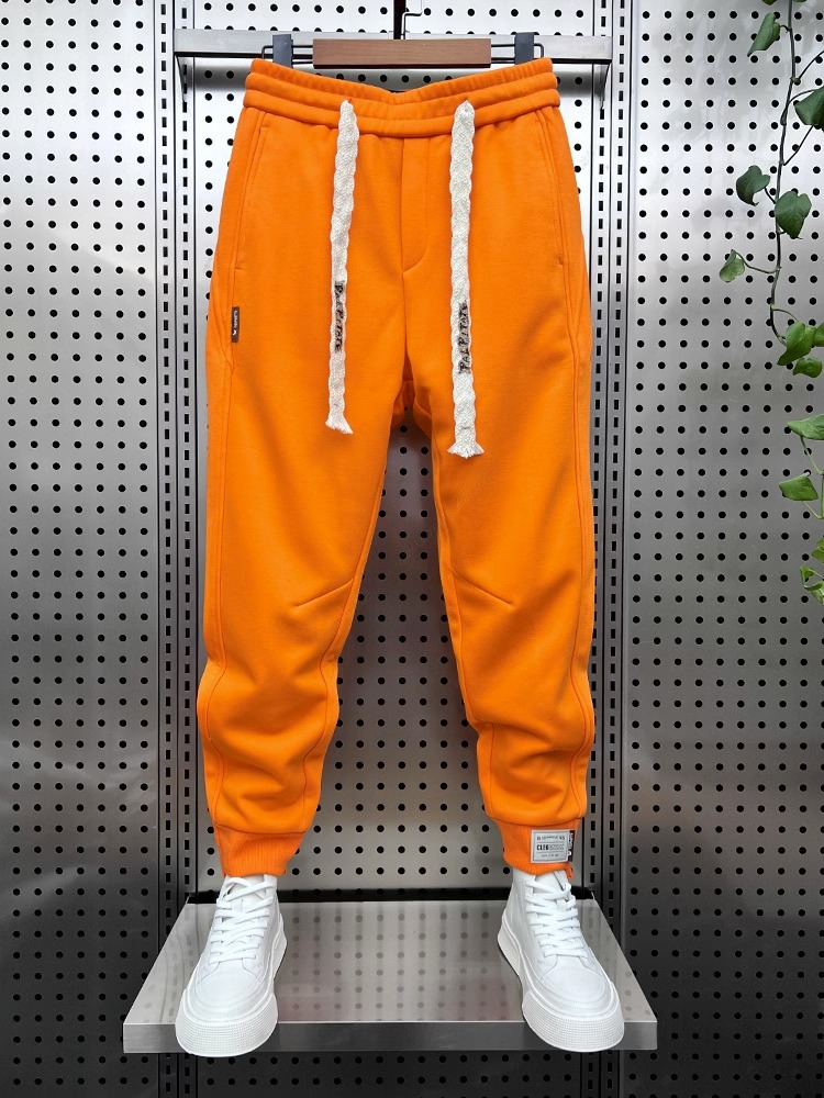 自主长裤休闲痞帅纯色裤