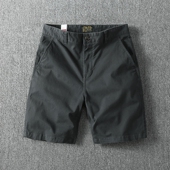 微弹力五分裤 休闲短裤 男士 夏季 复古修身 工装 纯棉外穿百搭纯色中裤