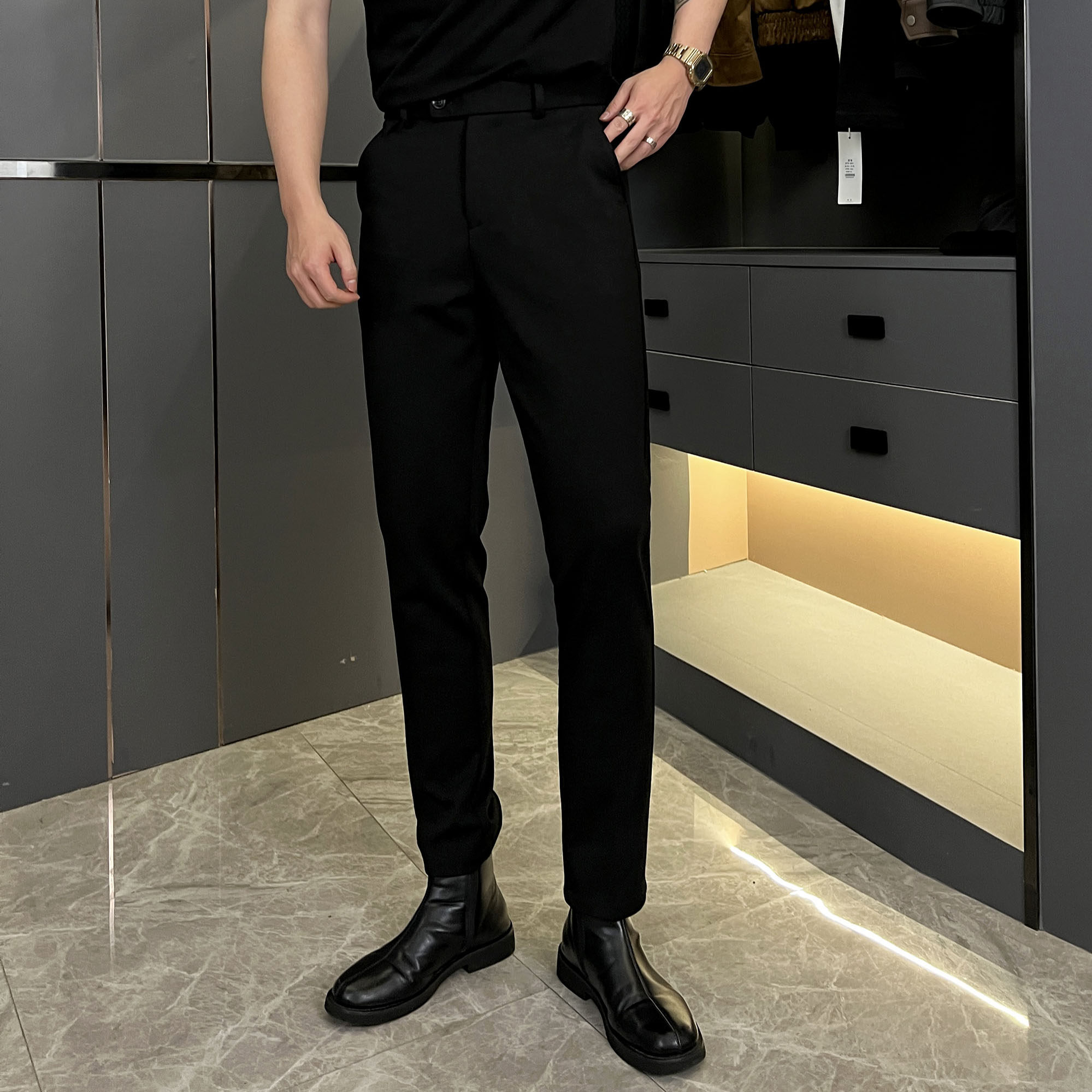 高级感痞帅男士休闲西裤垂坠感那不勒斯职业正装西装裤子春夏新款,男装,休闲裤,淘宝优惠券,粉丝福利购,淘宝优惠卷