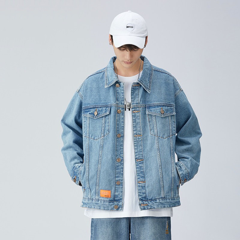 “NOLOGO”美式复古牛仔外套男