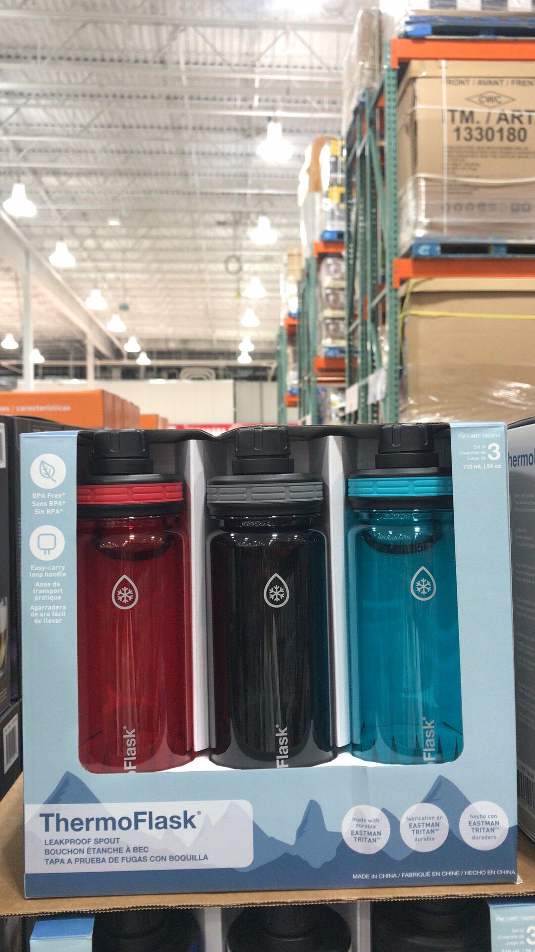 加拿大代购 thermoflask成人运动水杯儿童直饮杯太空杯3*710ml