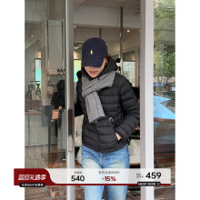 短款羽绒服女2025年冬季新款黑色韩版轻薄修身连帽排骨白鸭绒外套