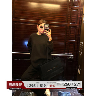 休闲羊毛卫衣微喇裙裤 YANGLE_冬季 韩系慵懒廓版 女2025年新款 套装