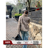 YANGLE_2025年冬季 新款 皮毛一体真皮羊毛波浪纹羊卷毛皮草外套女