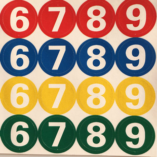 数字号码 牌 贴纸PVC防水3CM编号贴餐馆饭店比赛桌号参赛选手号码