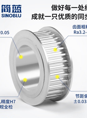 同步轮5M同步带轮8M 3M皮带轮20齿铝H钢30齿XL T5 S3M S5M定做S8M