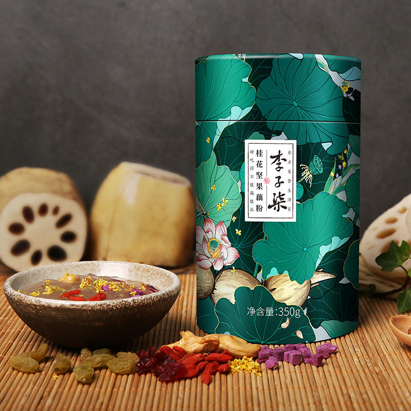李子柒桂花坚果藕粉350g罐装