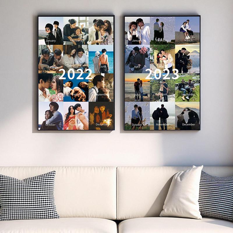 定制情侣挂墙相框摆台多宫格照片婚纱结婚照打印恋爱周年纪念礼物