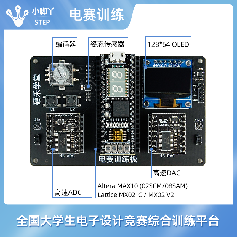 小脚丫电赛训练板高速ADC DAC模块 FPGA核心板信号处理比赛板