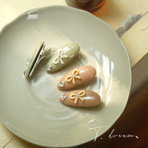 Nicedream法式甜美蝴蝶结对夹