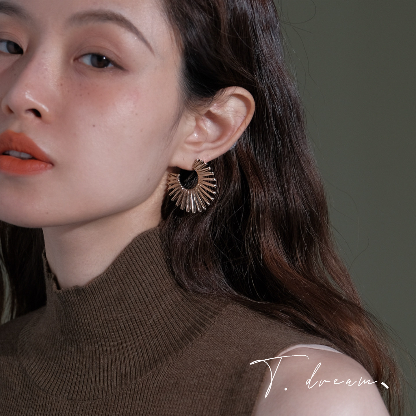 nicedream小众时髦太阳花耳环