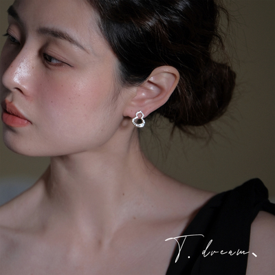 nicedream重工满锆百搭葫芦耳钉