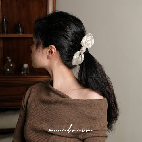 nicedream法式复古蝴蝶结香蕉夹