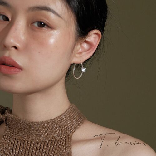 Nicedream小众锆圈圈耳环新款