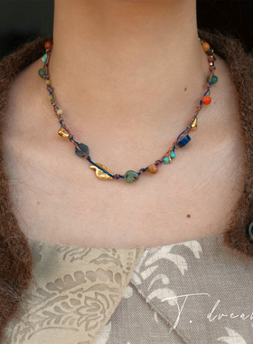 nicedream原创民族绳编彩色项链