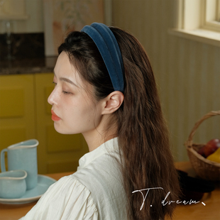 复古植绒发箍发带高级气质港风头箍发饰2025新款 法式 晨间画廊