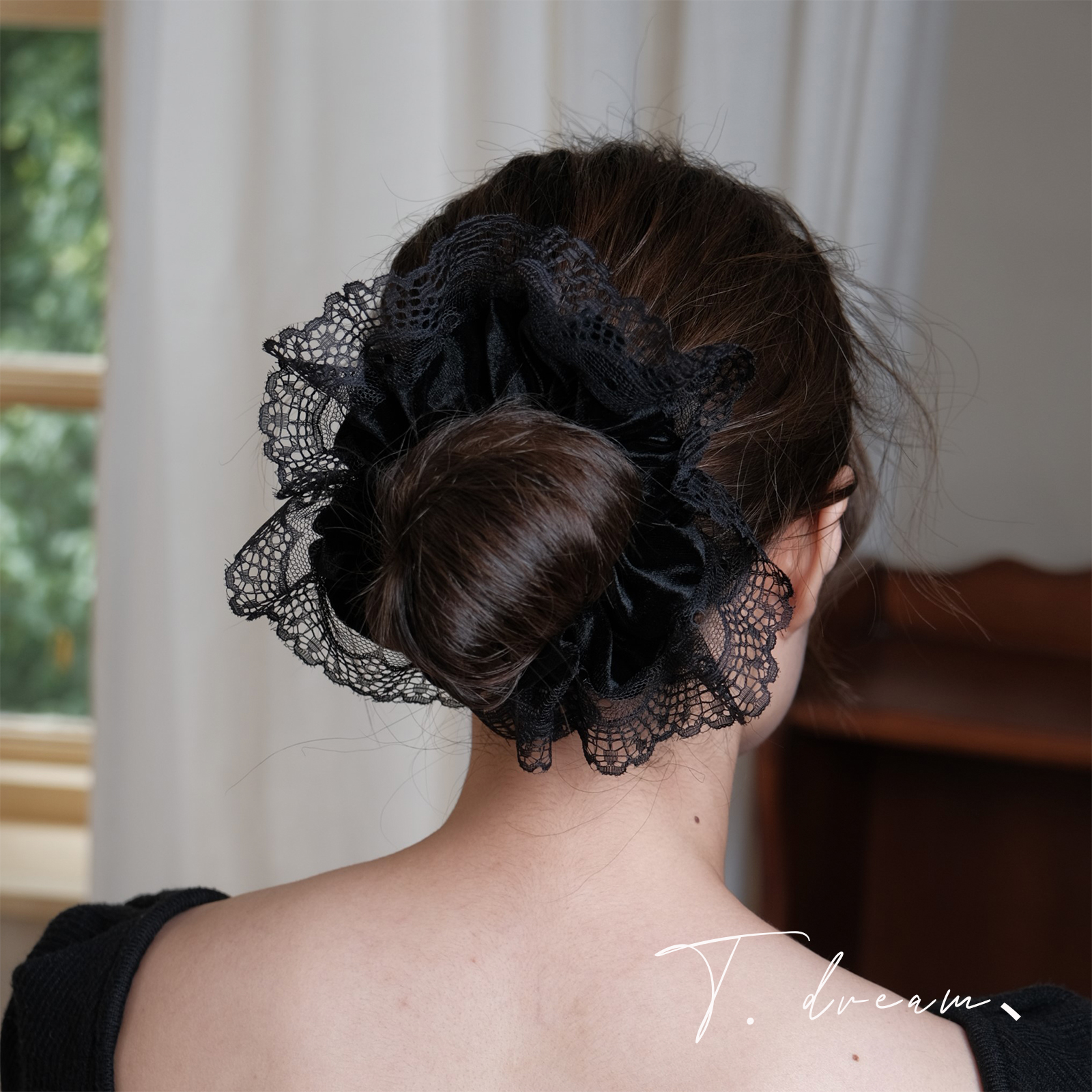 仲夏夜之梦法式浪漫丝绒蕾丝发圈